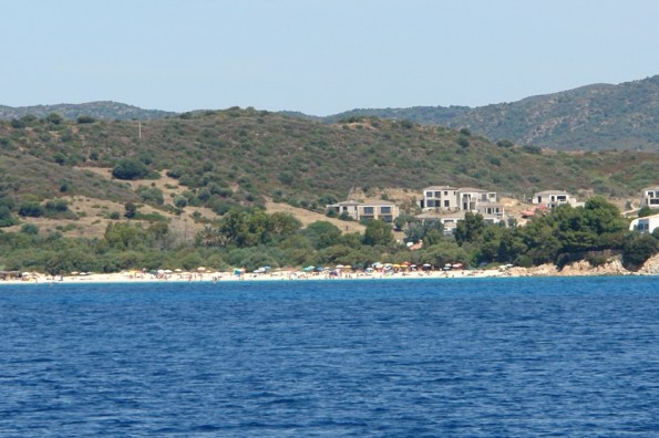 Teulada, Tuerredda, cantiere edilizio S.I.T.A.S. visto dal mare