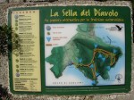 pannello del sentiero naturalistico e archeologico della Sella del&nbsp;Diavolo