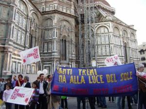 Firenze, manifestazione contro alta velocità in sotterranea (2010)