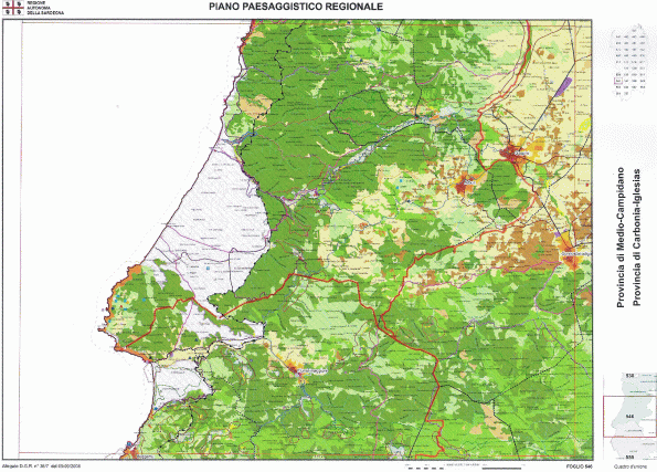 piano paesaggistico regionale - P.P.R., area Piscinas - Scivu
