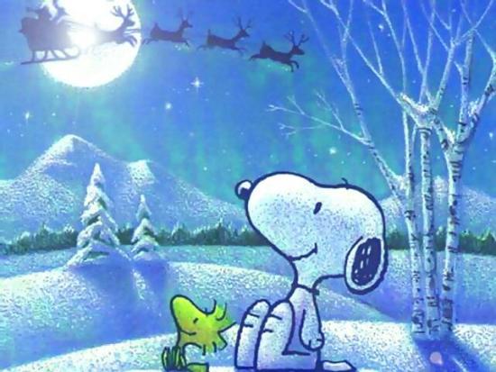 Snoopy, Woodstock, Babbo Natale e le renne 