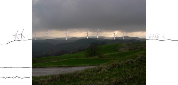 Appennino Umbro-Marchigiano, Monte Macinara e Monte dei Sospiri con simulazione impatto centrali eoliche