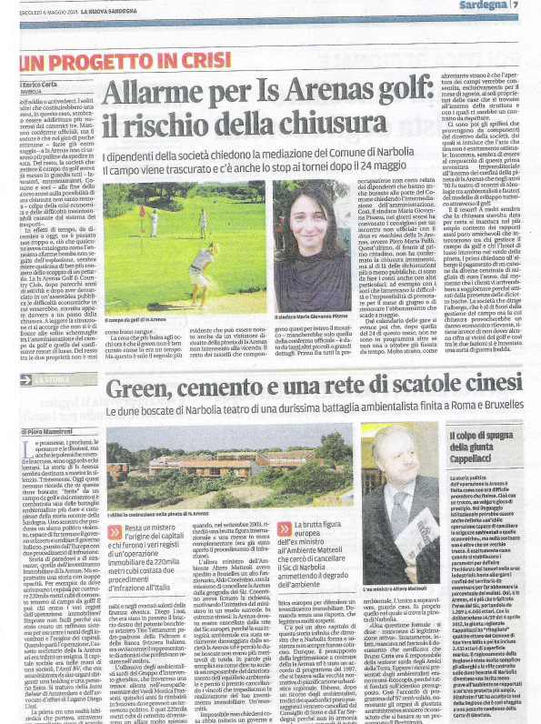 La Nuova Sardegna, 6 maggio 2015