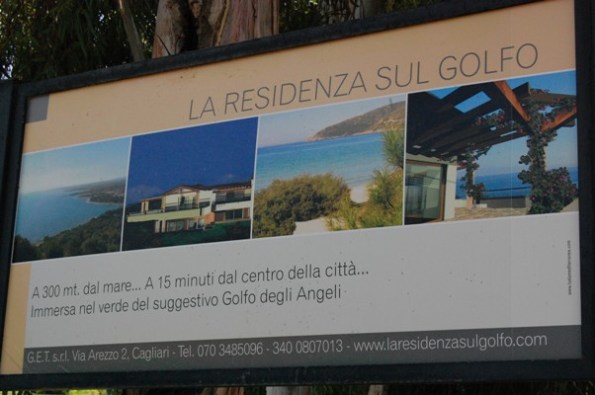 Quartu S. Elena, Terra Mala, lottizzazione San Luce, cartello pubblicitario