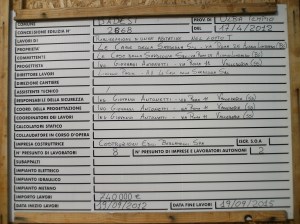 Badesi, cartello "inizio lavori", cantiere sulle dune