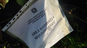 Arzignano, cartello di sequestro penale