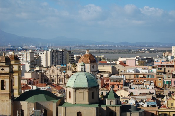 Cagliari, il quartiere storico di Stampace visto dal Bastione di S. Croce