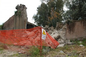 Ciampino, portale Muro dei Francesi dopo il crollo del 2011