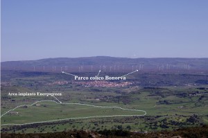 Cossoine - Bonorva, impatto cumulativo centrale eolica (esistente) + centrale solare termodinamica (in progetto)