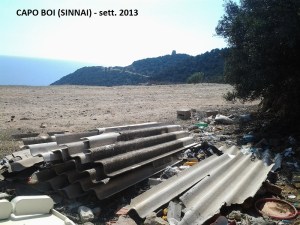 Sìnnai, Capo Boi - Cala Sirena, discarica abusiva