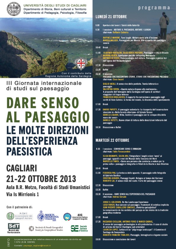 dare senso al paesaggio - locandina