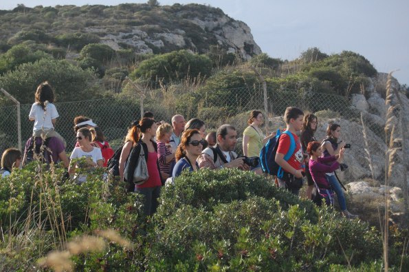 Cagliari, Sella del Diavolo, gruppo di escursionisti in occasione della X Giornata nazionale del Trekking urbano (2013)