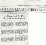 L’Unione Sarda, 23 febbraio&nbsp;2014