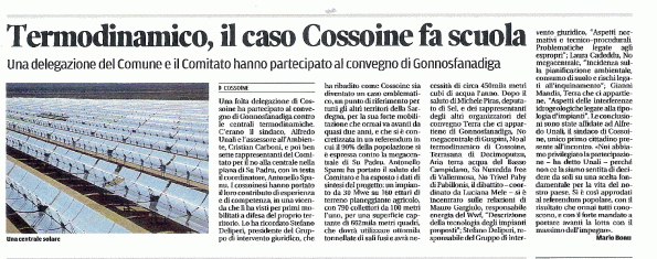 da La Nuova Sardegna, 25 marzo 2014