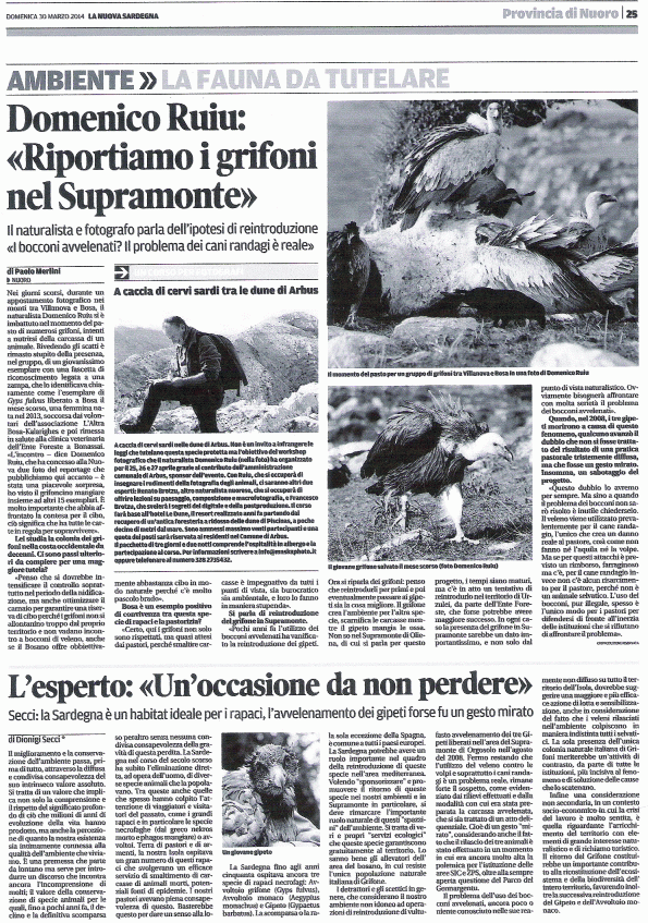 La Nuova Sardegna, 30 marzo 2014