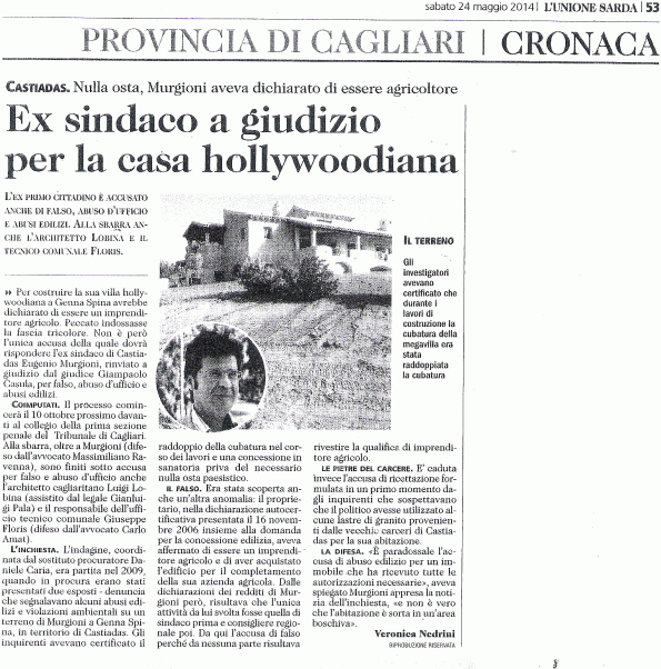 L'Unione Sarda, 24 maggio 2014