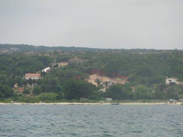 Carloforte, Tacca Rossa, sbancamento