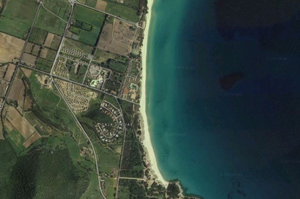 Castiadas, Cala Sinzias (da Google Earth)