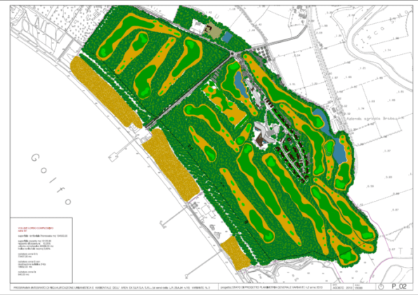 Oristano, Torregrande, progetto Ivi Petrolifera s.p.a., planimetria generale