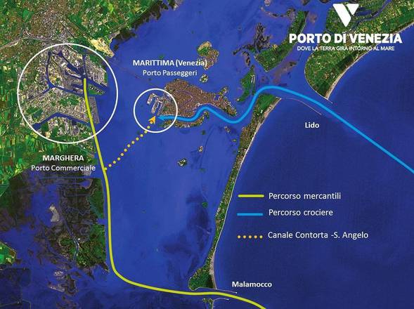 Venezia e Laguna Veneta, accesso "grandi navi" e ipotesi Canale Contorta - S. Angelo