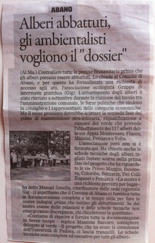 Il Gazzettino, 14 agosto 2014 