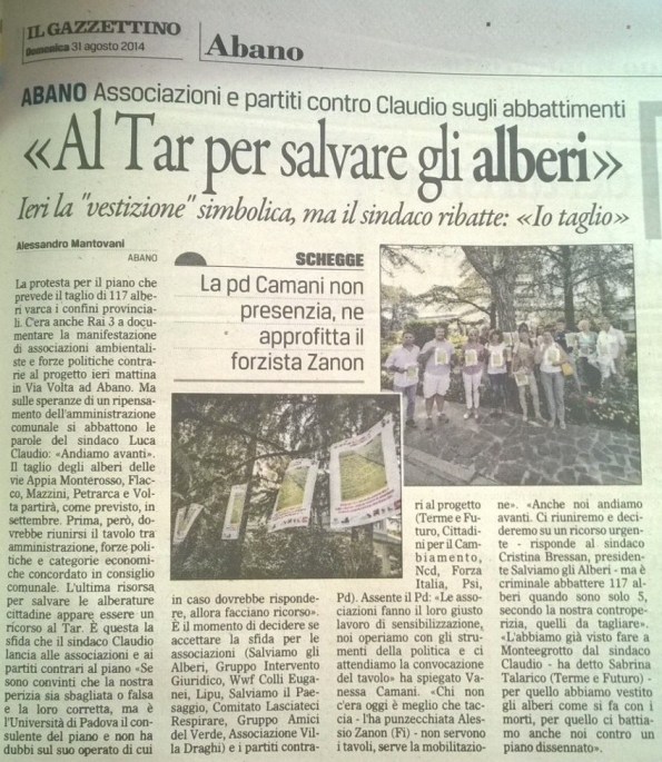 Il Gazzettino, 31 agosto 2014