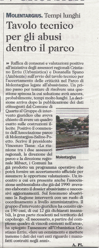 L'Unione Sarda, 27 settembre 2014