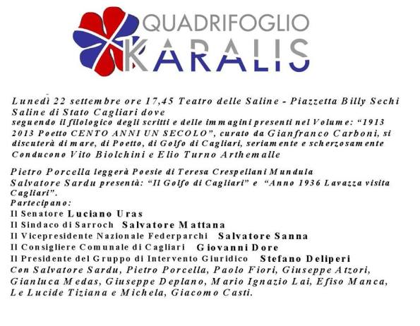 quadrifoglio karalis, 22 settembre 2014