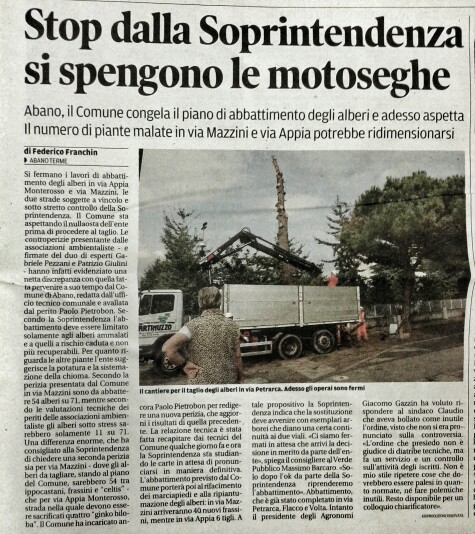 Il Mattino di Padova, 22 ottobre 2014