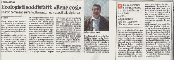 La Nuova Sardegna, 11 ottobre 2014