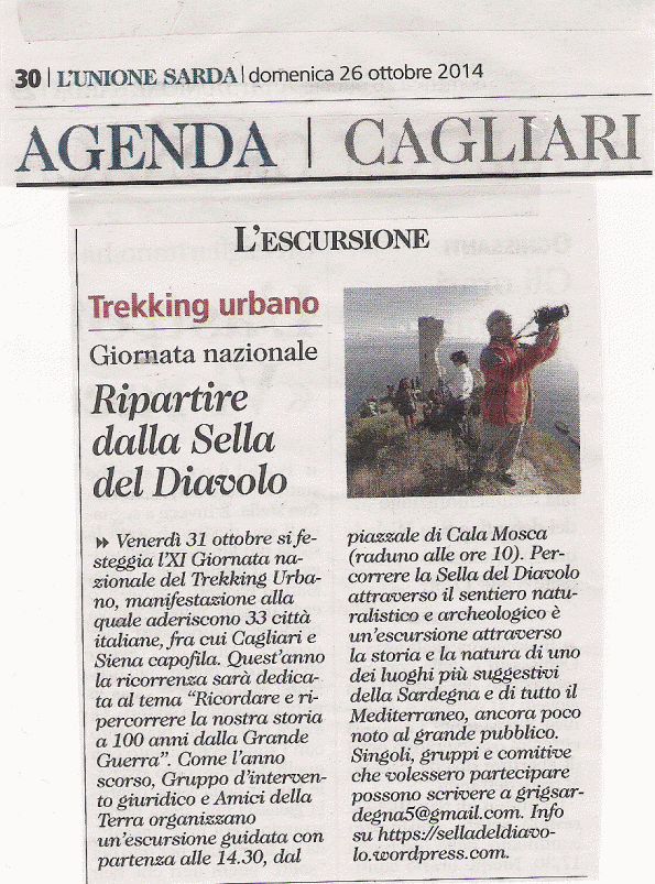 L'Unione Sarda, 26 ottobre 2014