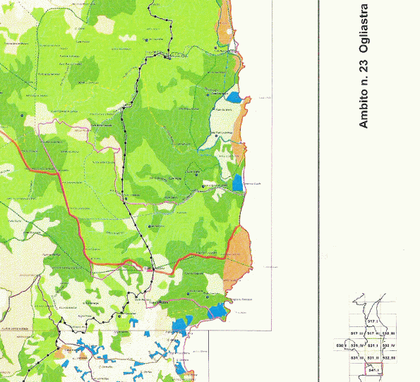 piano paesaggistico regionale, litorale di Gairo