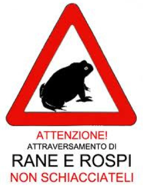 cartello attenzione passaggio Rospi