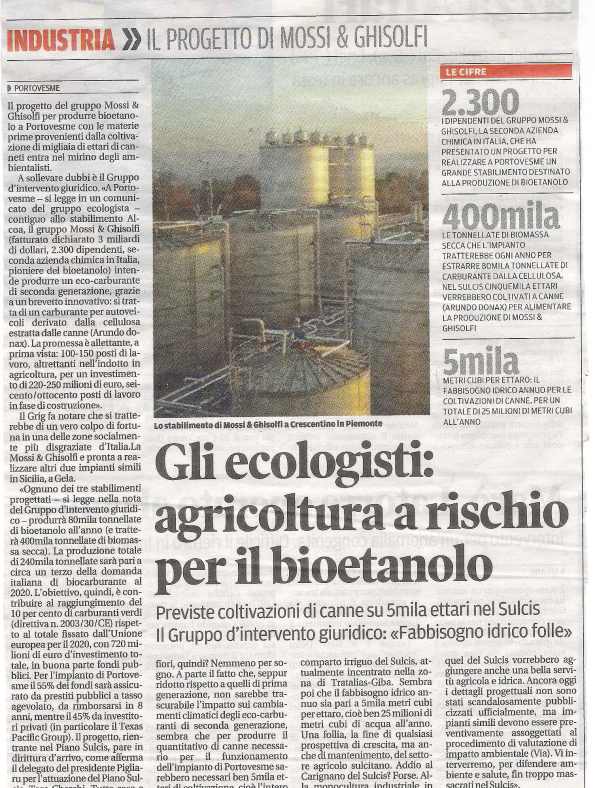 La Nuova Sardegna, 6 gennaio 2015