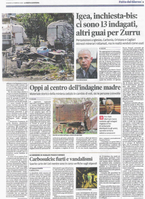 La Nuova Sardegna, 13 febbraio 2015, 2