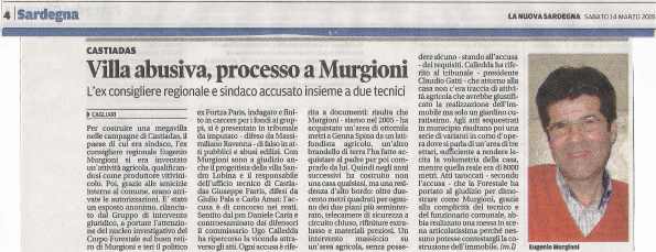 La Nuova Sardegna, 14 marzo 2015