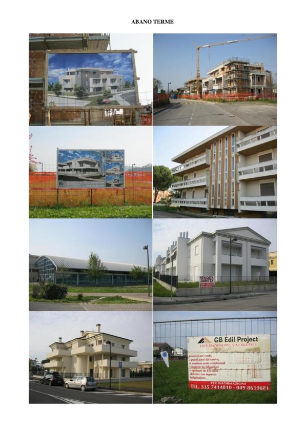 Abano Terme, complessi edilizi invenduti
