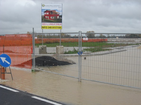 Veneto, opere di urbanizzazione allagate