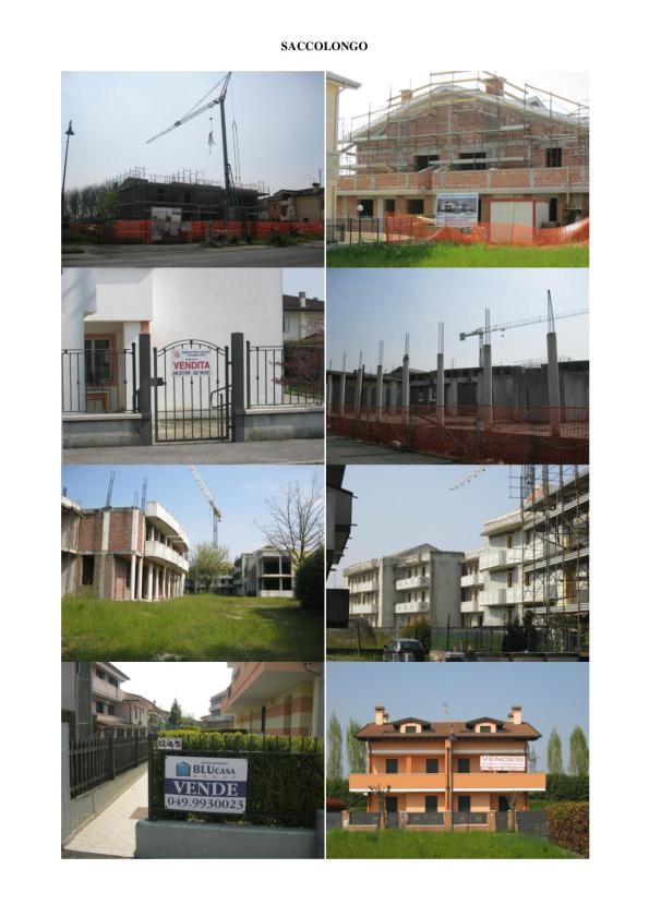 Saccolongo, complessi edilizi invenduti