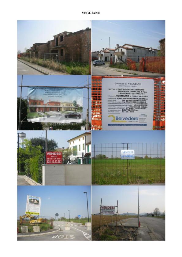 Veggiano, complessi edilizi invenduti