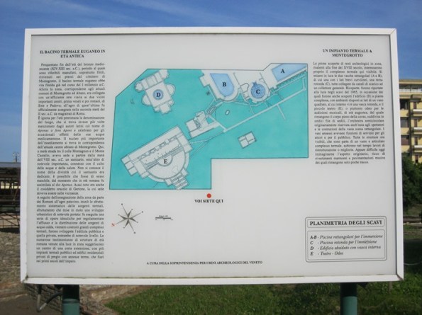 Montegrotto Terme, pannello illustrativo area archeologica
