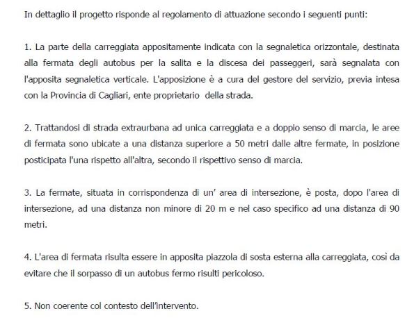 Quartu S. Elena, Is Mortorius, progetto piazzole sosta autobus (estratto)