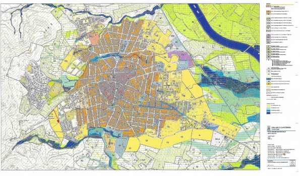 variante P.U.C. Capoterra, tav. 2 (centro abitato e rischio idraulico), 2015