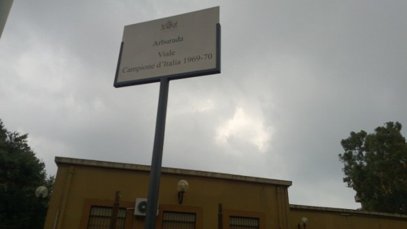 Cagliari, inaugurazione Viale Campioni d'Italia 1969-1970 (13 giugno 2015)