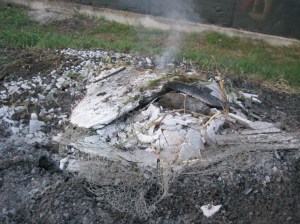 Veggiano, rogo di rifiuti vari (agosto 2015)