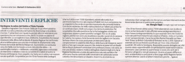 Il Corriere della Sera, 15 settembre 2015