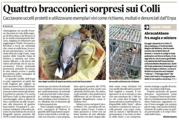 Il Mattino di Padova, 30 ottobre 2015r