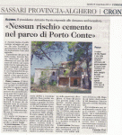 L’Unione Sarda, 23 novembre 2015, parco Porto&nbsp;Conte