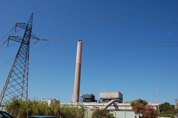 Portoscuso, zona industriale di Portovesme, centrale termoelettrica Enel 