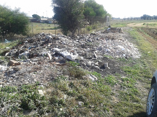 Selargius, loc. Sa Muxiurida, discarica abusiva